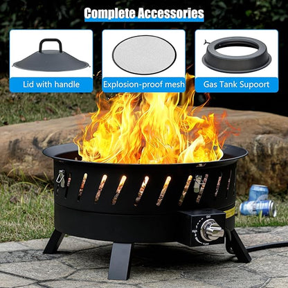 Lume Fire Glow - Portable Propane Gas Fire Pit